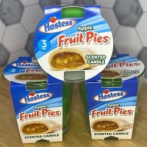 LOT OF 3! Hostess Fruit Pies Apple Scented Candles